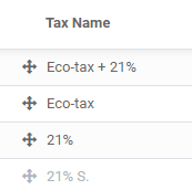 The taxes' sequence in Odoo determines which tax is applied first