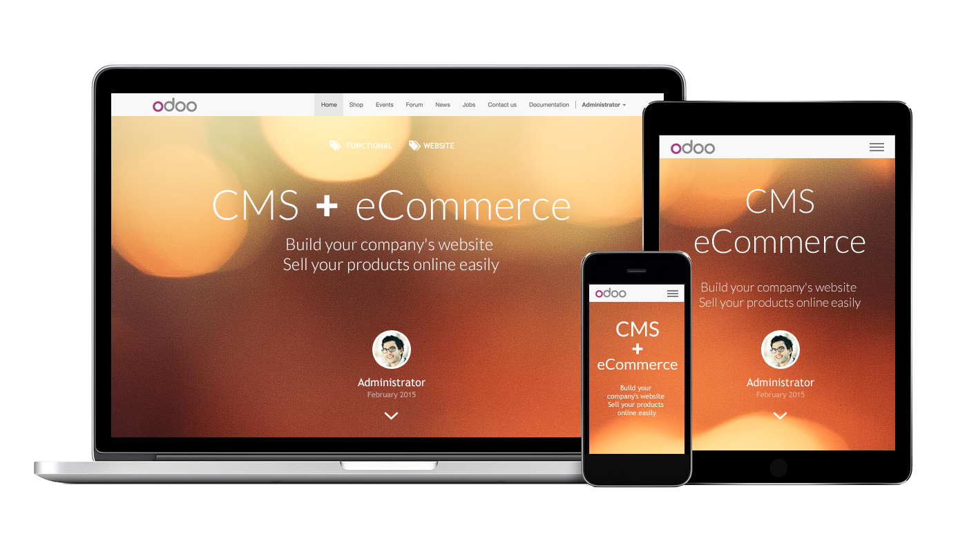 响应式网站的笔记本电脑、平板和手机