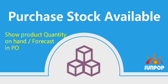 Stock available in Purchase order line, Forecast