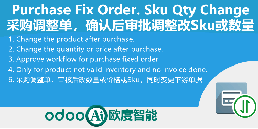 [app_purchase_order_fix] Purchase Product Replace or change quantity.Purchase Fix Order.采购调整单,确认后改产品或数量