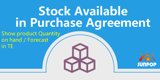 [app_purchase_requisition_stock_available] Stock available in Purchase Agreement line, Forecast
