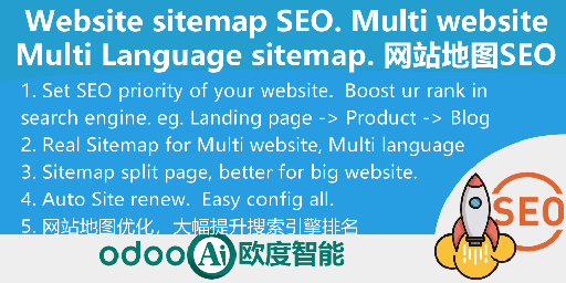 [app_website_sitemap] Website sitemap SEO. Multi website sitemap.Boost seo rank.网站地图SEO优化