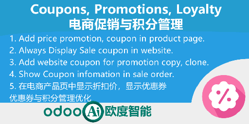 [app_website_sale_loyalty] Coupons, Promotions, Gift Card and Loyalty for eCommerce-电商促销与积分管理